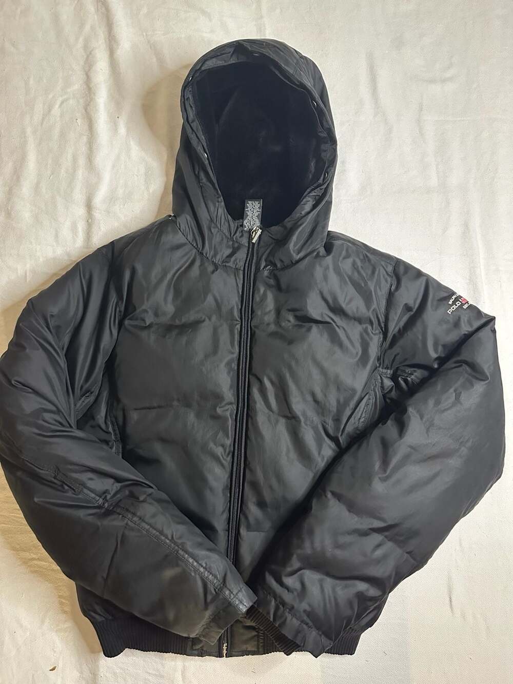 Polo Jeans Co. Ralph Lauren Black Hooded Down Puffer Jacket